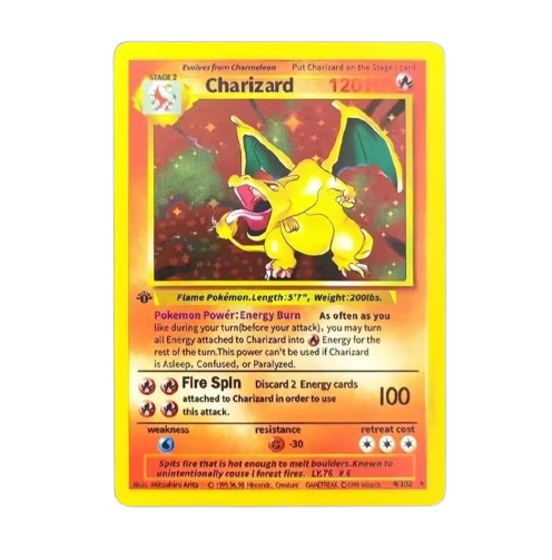 Charizard – Base Set 1st Edition - English Holo Version