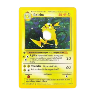 Raichu – Base Set 1st Edition - English Holo Version